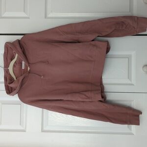 ~GOOD AMERICAN~ DUSTY ROSE CROPPED & COOL HOODIE-Size 8